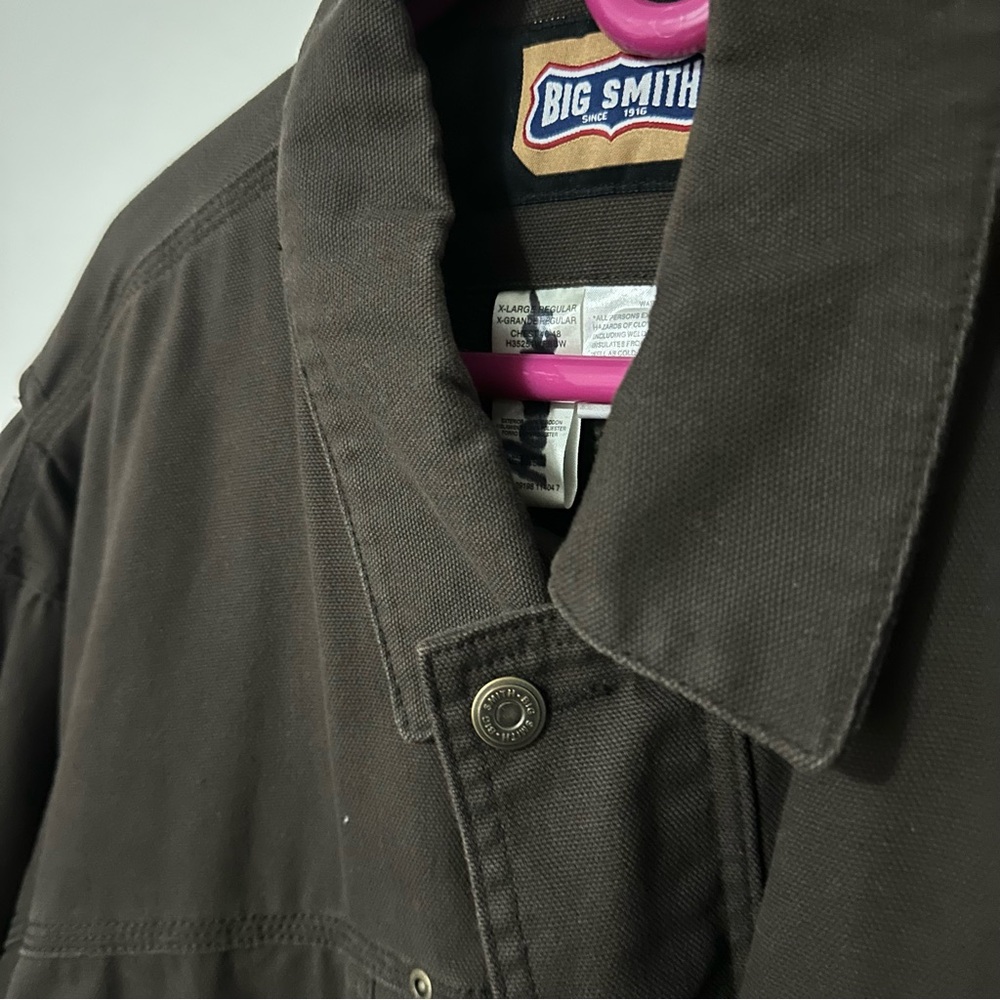 Vintage Men’s Jacket Big Smith Size X-Large dark brown vintage wash - Picture 3 of 15
